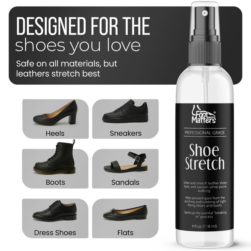 FootMatters Professional Boot & Shoe Stretch Spray â€“ Softener for Leather, Suede, Nubuck, Canvas â€“ 4 oz - Image 3