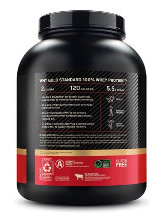 Optimum Nutrition Gold Standard 100% Whey Protein Powder Primary Source Isolate, 24 Grams of Protein for Muscle Support and Recovery, French Vanilla Creme, 5 Lbs, 73 Servings (2.278KG) - view 5