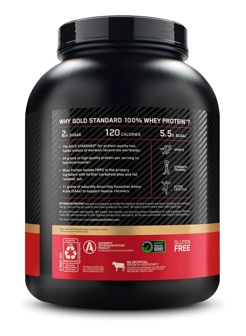 Optimum Nutrition Gold Standard 100% Whey Protein Powder Primary Source Isolate, 24 Grams of Protein for Muscle Support and Recovery, French Vanilla Creme, 5 Lbs, 73 Servings (2.278KG) - Image 5