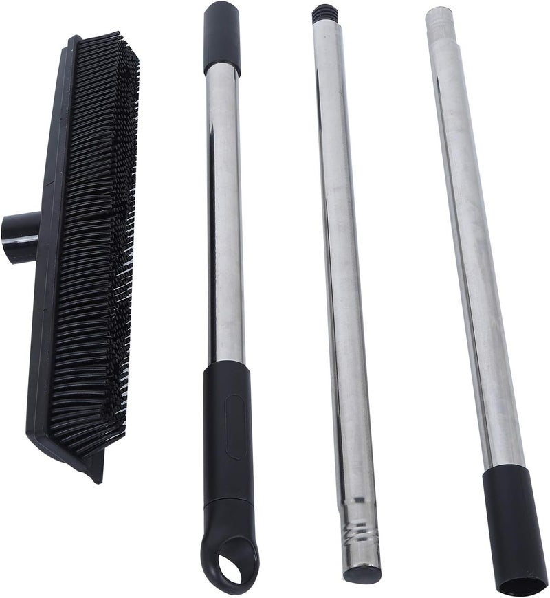 klarako Squeegee Edge Dust Removal Carpet Broom, Floor Cleaner Broom, Multifunction 48.0in Cleaning Tool Carpets for Floors(Black) - Image 1