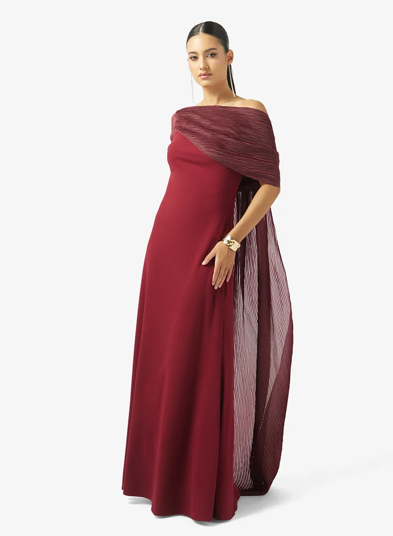 Iyra Floral Shoulder Maxi Dress