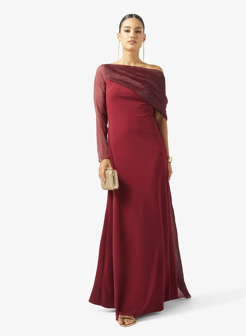 Iyra  Floral Shoulder Maxi Dress for Women | Best Price UAE