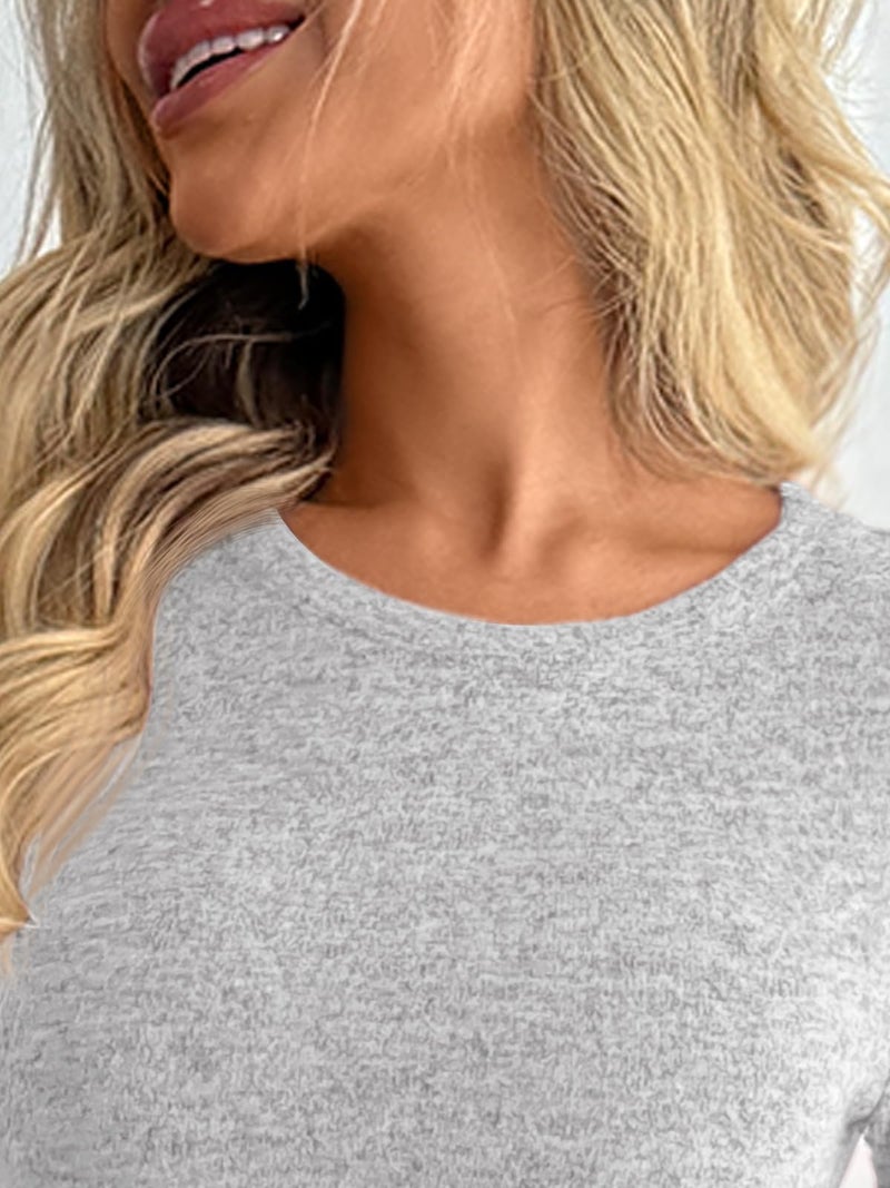 LILLUSORY Womens 2 Piece Matching Lounge Sets 2025 Fall Fashion Knit Sweater Airport Travel Vacation Outfits Gym Sweatsuits Light Grey M - Image 5