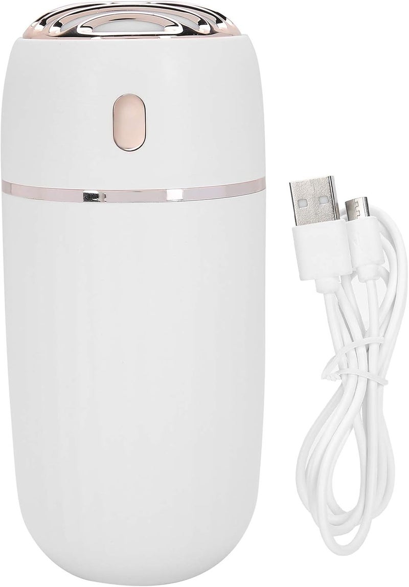 klarako 300ml Mini Mist Sprayer, USB Charging with Light Handheld Smart Humidifier for Home and Office(White) - Image 1