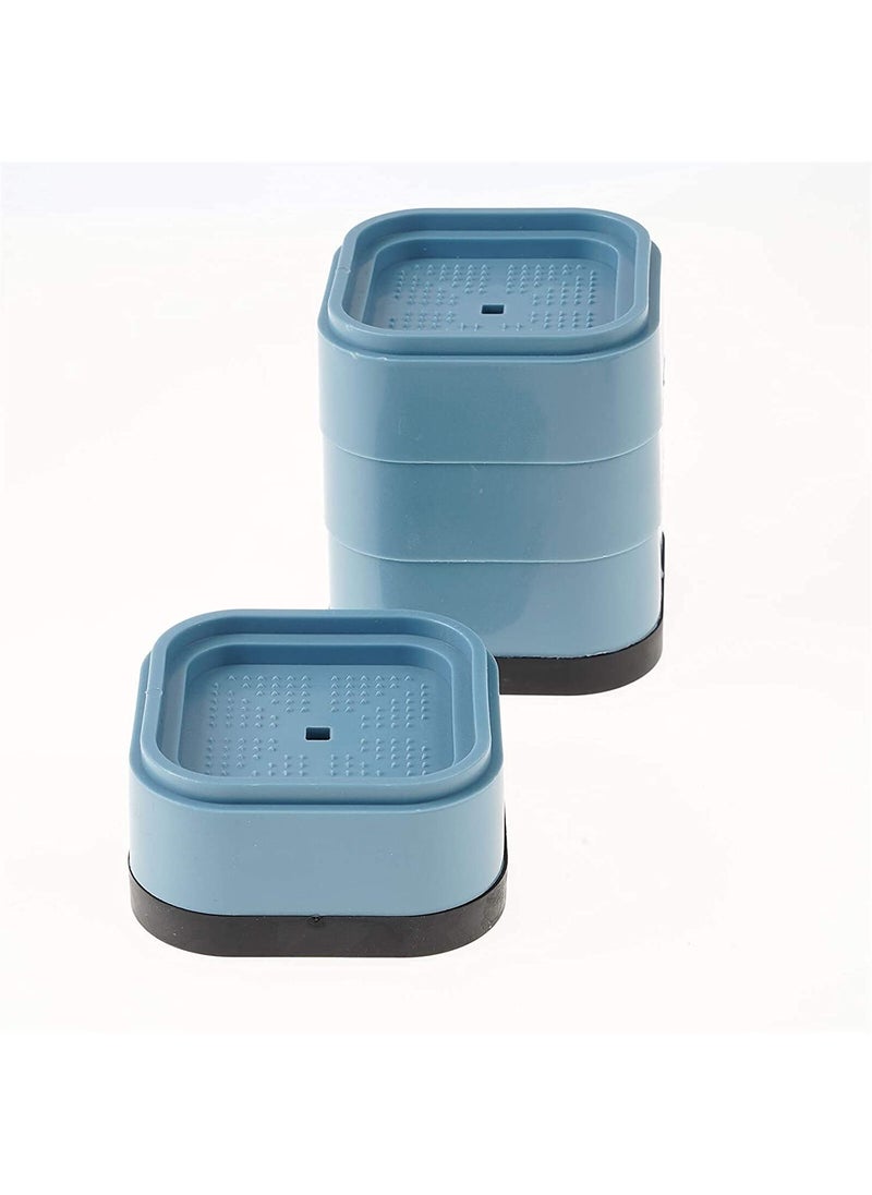 YANCI YANCI Bed Riser Furniture Risers Anti Vibration Floor Pads Noise Cancelling Foot Stackable Non Slip Protector Heavy Duty Bed Table Leg Extender for Furniture Refrigerator Set of 4  - Image 1
