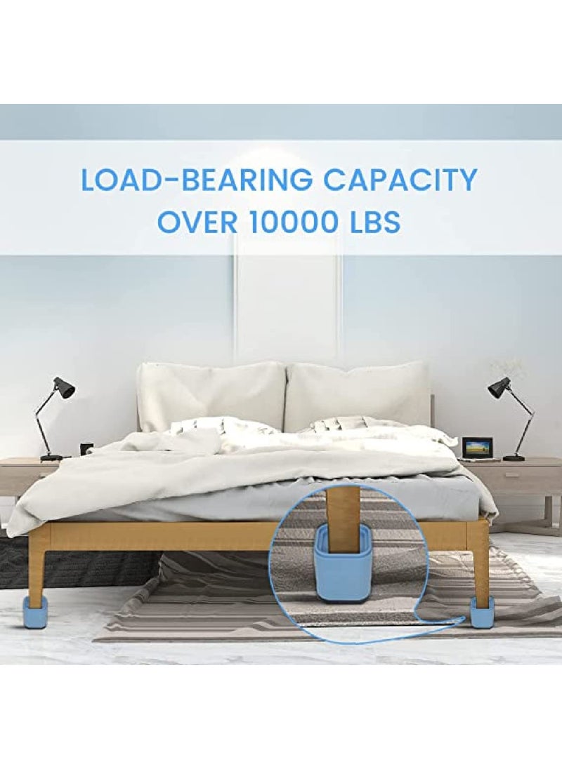 YANCI YANCI Bed Riser Furniture Risers Anti Vibration Floor Pads Noise Cancelling Foot Stackable Non Slip Protector Heavy Duty Bed Table Leg Extender for Furniture Refrigerator Set of 4  - Image 5