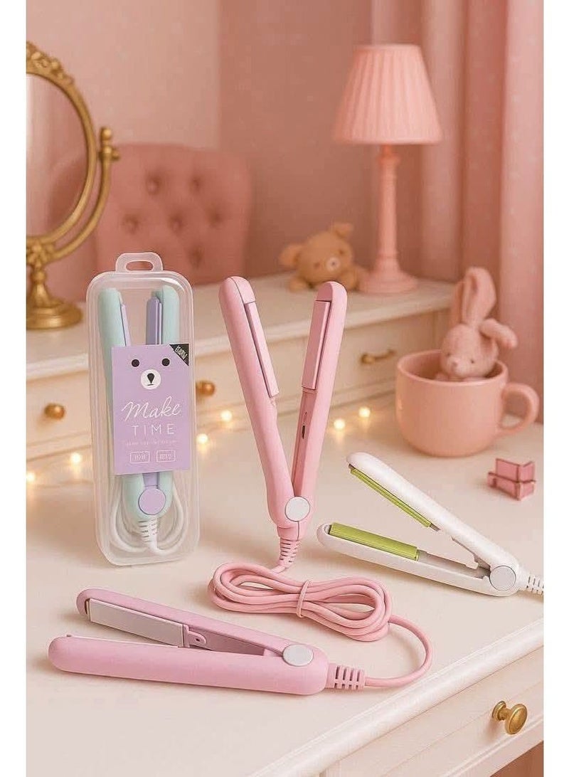 Mini Ceramic Hair Straightener 160°C for Women & Kids – Multi Color - Image 5