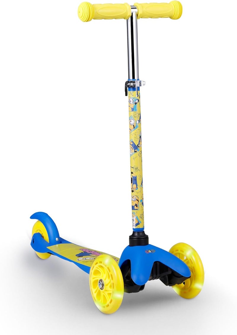 VOYAGER Self Balancing Kick Scooter with Light Up Wheels, Extra Wide Deck, 3 Wheel Platform, Foot Activated Brake, 75 lbs Limit, Kids & Toddlers Girls or Boys, for Ages 3 and Up - Image 1