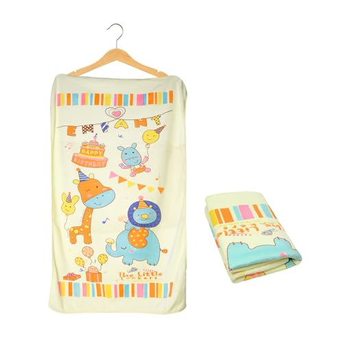 THE LITTLE LOOKERS Towel for Newborn/Baby/Kids| Super Soft Baby Bath Towel Set for Infants/Bathing Accessories-Lemon, Small (46x84cm) - Image 3