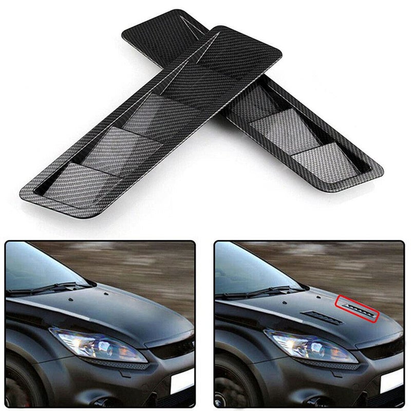 WENJTP Auto Hoods Vents Bonnet Cover Hood Scoop For Cars Louvers Vent Cover HTRACING (Carbon Fiber) - Image 5