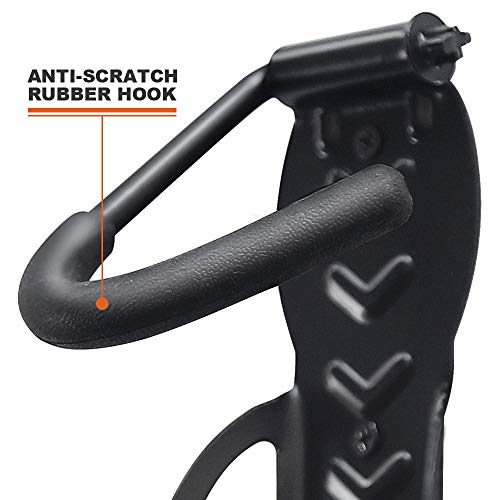 Wallmaster Bike Storage Rack for Garage, Wall Mount Bicycles Hanger, 4-Pack Bike Storage System Vertical Bike Hooks - Image 4