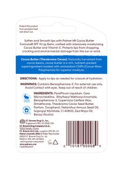 PALMER'S Cocoa Butter Formula Ultra Mosturizing Lip Balm SPF 15 4grams  - Image 4