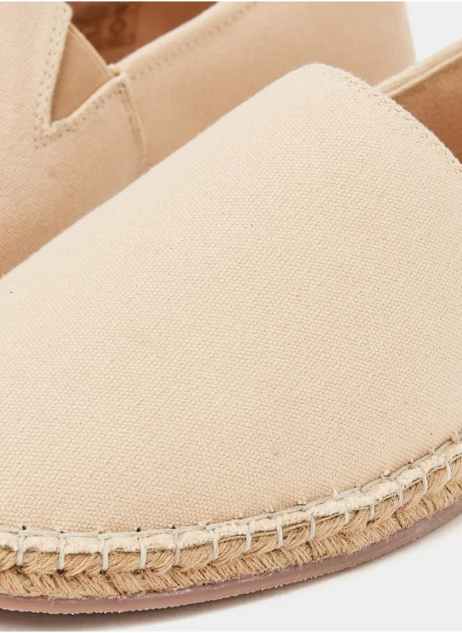 Styli Canvas Espadrille with Contrast Jute Sole