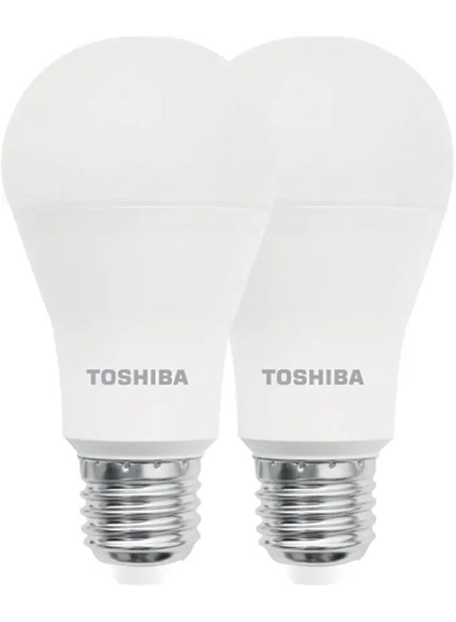 توشيبا مصباح LED Toshiba A70، 15 وات، 6500 كلفن ضوء النهار، 1350 لومن، موفر للطاقة بنسبة 83%، قاعدة E27، عبوة معتمدة لسلامة العين من قطعتين - Image 1