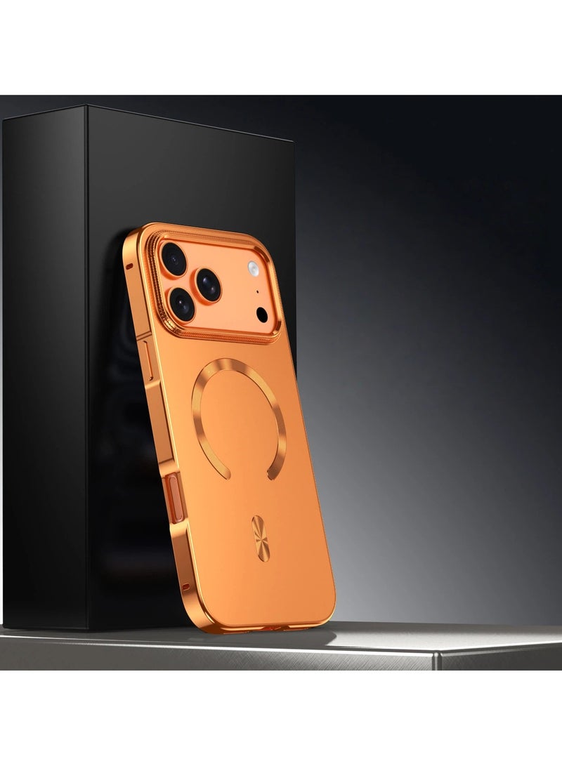 general Compatible with  iPhone 17 Pro Max Magnetic Shield Magnetic Snap Case, Metal Frame Drop Protection Case, Strong Magnetic Adhesion MagSafe Compatible Protective Case - Image 1