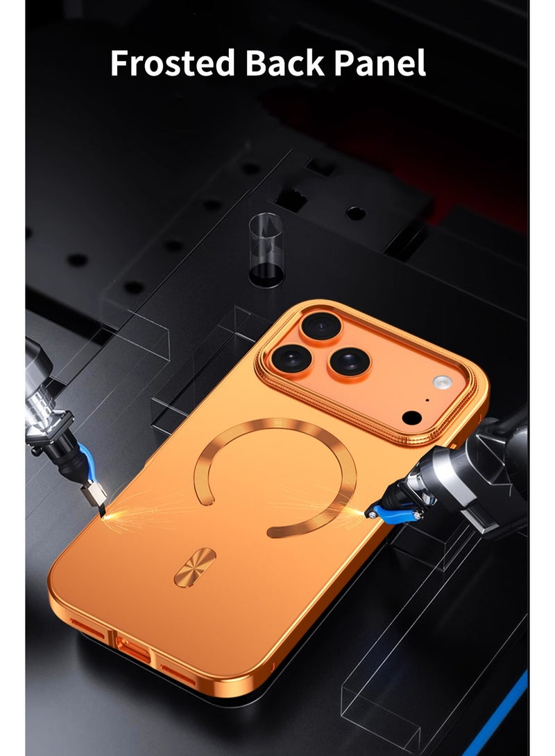 general Compatible with  iPhone 17 Pro Max Magnetic Shield Magnetic Snap Case, Metal Frame Drop Protection Case, Strong Magnetic Adhesion MagSafe Compatible Protective Case - Image 2