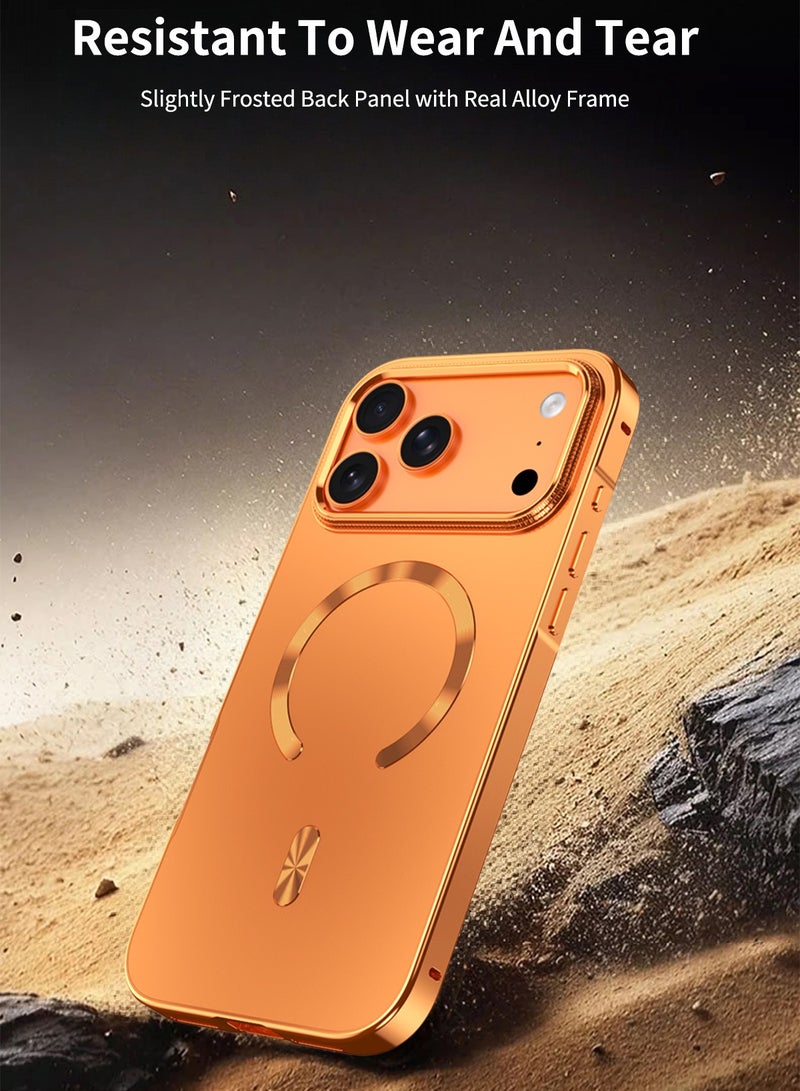 general Compatible with  iPhone 17 Pro Max Magnetic Shield Magnetic Snap Case, Metal Frame Drop Protection Case, Strong Magnetic Adhesion MagSafe Compatible Protective Case - Image 4