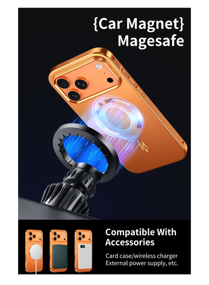 general Compatible with  iPhone 17 Pro Max Magnetic Shield Magnetic Snap Case, Metal Frame Drop Protection Case, Strong Magnetic Adhesion MagSafe Compatible Protective Case - Image 5