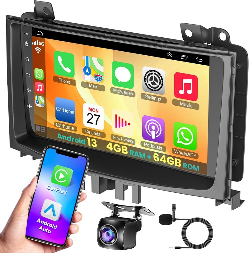electrosmart Android 13 Car Stereo Radio fit for Mercedes Benz Sprinter 2006-2017 | 9" Touch Screen Car Radio Multimedia Player w/Wireless Carplay & Android Auto WiFi Bluetooth Navigation Backup Camera,[4GB+64GB] - Image 1