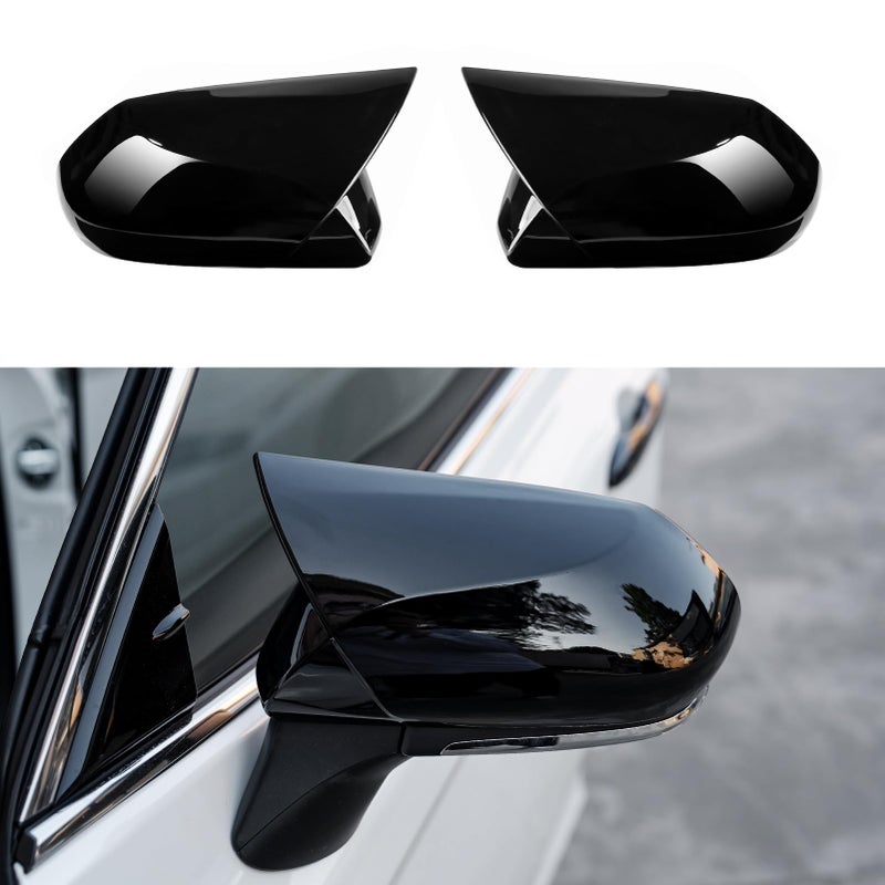 CKE Compatible with Toyota Camry 2025 2024 2023 2022 2021 2020 2019 2018 Accessories Aggressive Look Car Exterior Door Side Rearview Mirror Guard Cover Trim Caps Glossy Black