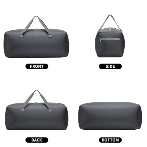 iFARADAY Foldable Duffel Bag 30" / 75L Lightweight with Water Rresistant for Travel-Grey - Image 3