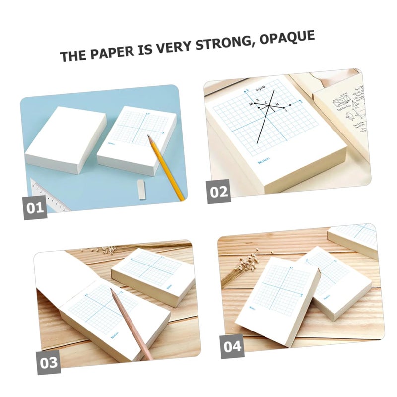 4 Pack Coordinate Notebooks Dual Sided Design Blank and Graphing Sheets for Students - Image 3