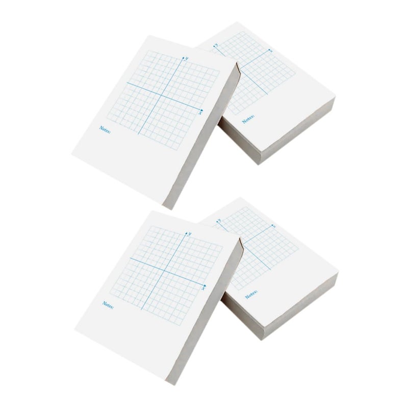 4 Pack Coordinate Notebooks Dual Sided Design Blank and Graphing Sheets for Students - Image 4