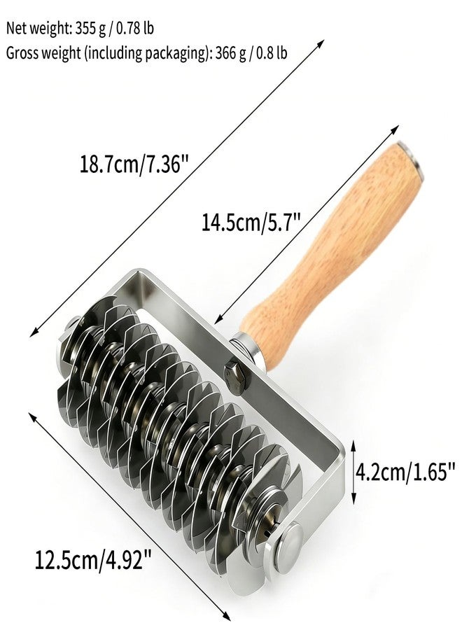 Patravious Pastry Lattice Roller Cutter,Stainless Steel Pie & Pizza Pastry Roller maker for Pastry Dough,Pizza Bread and Beef Wellington,Pie Crust Cutter for Even Decorative Crusts,Baking Gift for Home Bakers - Image 4