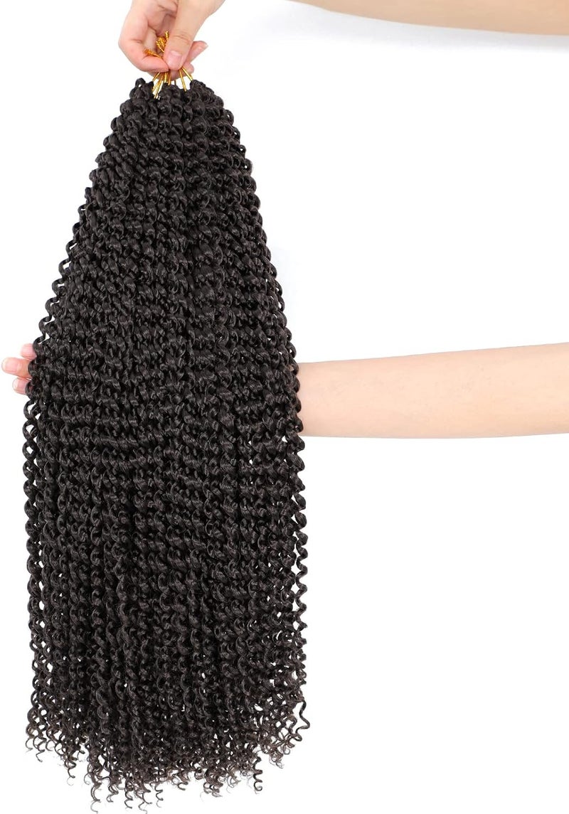 Dansama 6 Packs Passion Twist Hair Water Wave Braiding Hair for Butterfly Style Crochet Braids Bohemian Hair Extensions (24inch, #4, Economy Pack) - Image 1