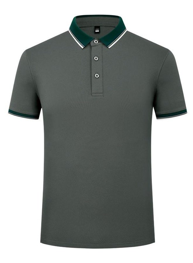 Summer Short Sleeve Polo Shirt Corporate Workwear Collared T-Shirt Men's Fashion  - Image 1