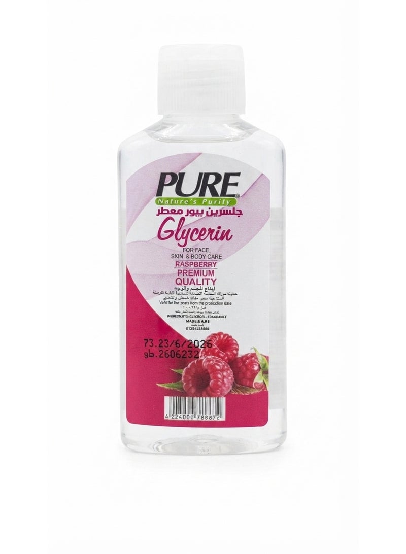 PURE Nature's Purity Glycerin for Face & Body Care, Raspberry Scented, Premium Quality