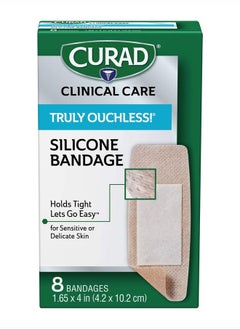 CURAD Truly Ouchless Extra Large Silicone Bandages, Flexible Fabric, 8 count  - Image 2