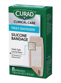 CURAD Truly Ouchless Extra Large Silicone Bandages, Flexible Fabric, 8 count  - Image 3