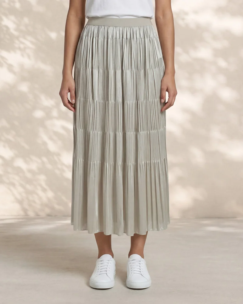Redtag Women Grey Plain Skirt