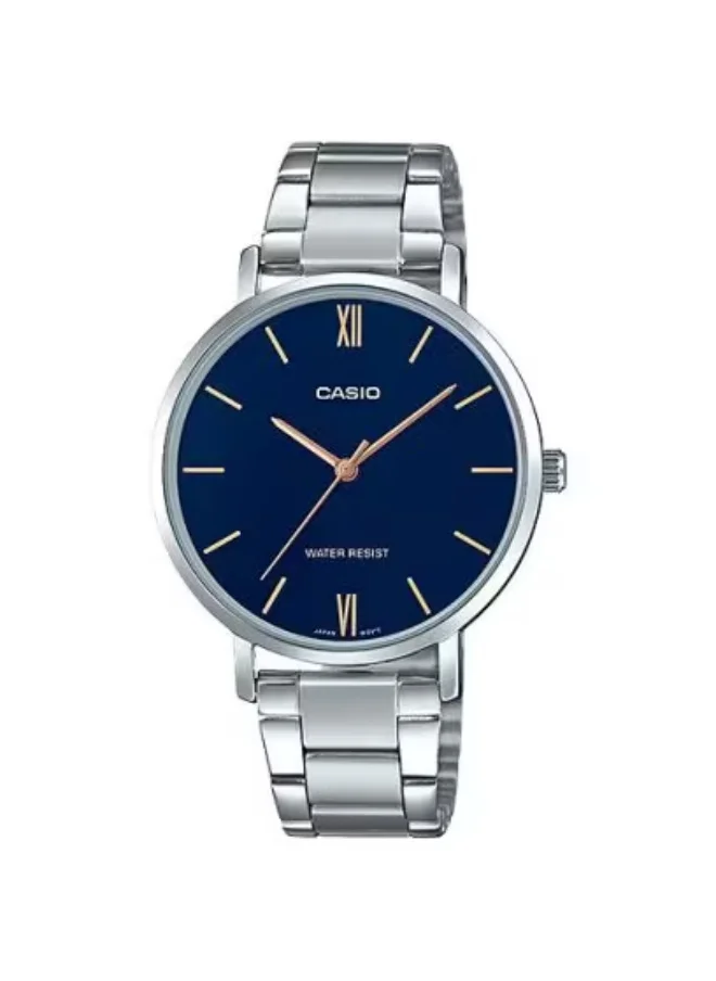 CASIO Women's Stainless Steel Analog Watch LTP-VT01D-2B - 34 mm