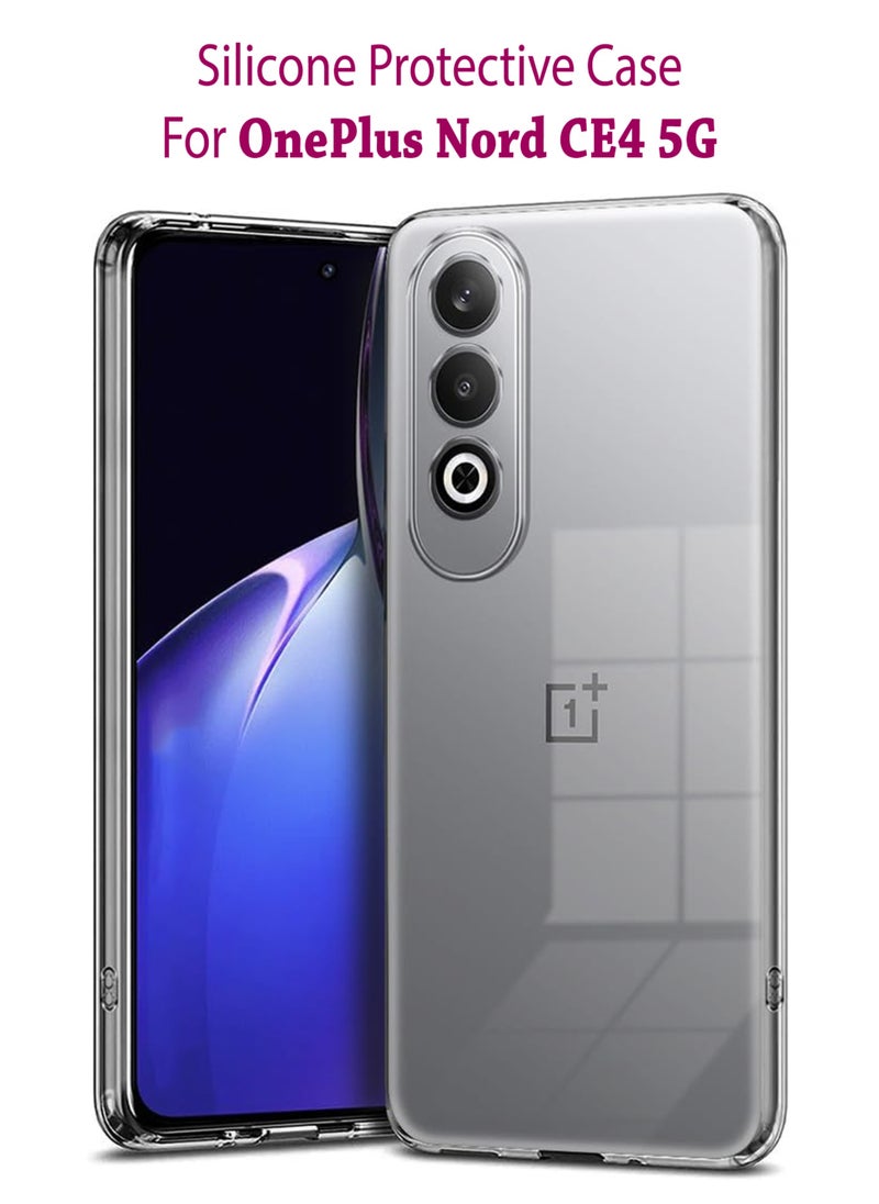 Waldic - Silicone Protective Back Case Cover For OnePlus Nord CE4 5G - Clear - Image 1
