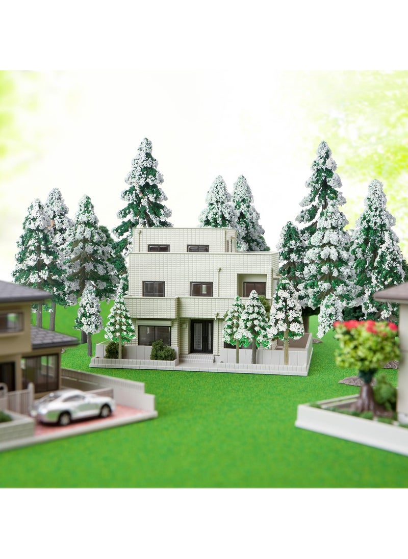 KASTWAVE - 30 Pieces Mini Snow Pine Model Trees 1.97-5.9 Inch, 6 Size Mini Sisal Snow Frost Trees Scenery Trees for Christmas Decoration Winter Ornaments DIY Crafts - Image 1