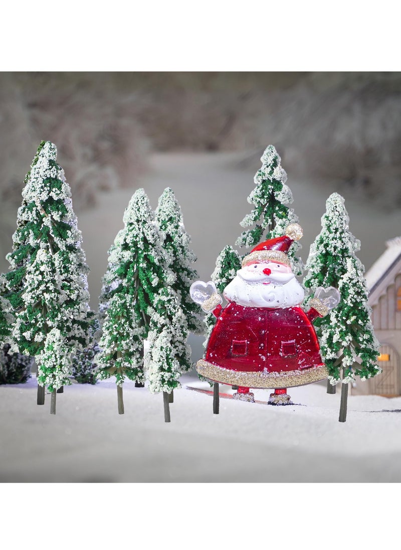 KASTWAVE - 30 Pieces Mini Snow Pine Model Trees 1.97-5.9 Inch, 6 Size Mini Sisal Snow Frost Trees Scenery Trees for Christmas Decoration Winter Ornaments DIY Crafts - Image 1