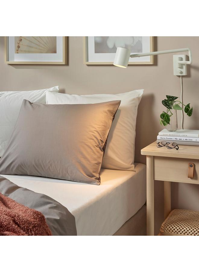 erorex Fitted sheet, white, 140x200 cm - Image 4