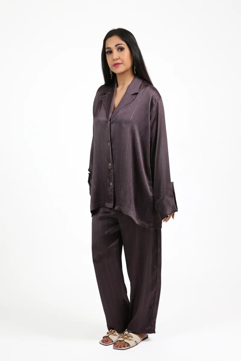 نيكياس طقم بيجامة باربي قماش بنفسجي داكن من نيكاس للاستخدام اليومي