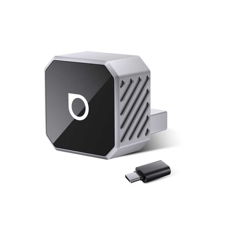 OTTOCAST Mini Cube 3.0 Wireless Carplay Adapter & Android Auto Wireless Adapter Silver (2-in-1) â€“ Plug & Play for iPhone & Samsung/Android Phones, Two Phones Memory, Auto-Reconnect, Stable 5GHz WiFi - Image 1