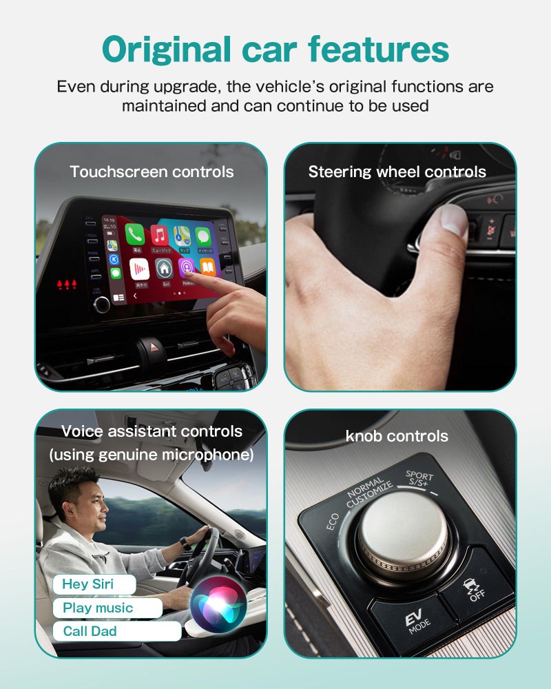 OTTOCAST Mini Cube 3.0 Wireless Carplay Adapter & Android Auto Wireless Adapter Silver (2-in-1) â€“ Plug & Play for iPhone & Samsung/Android Phones, Two Phones Memory, Auto-Reconnect, Stable 5GHz WiFi - Image 5