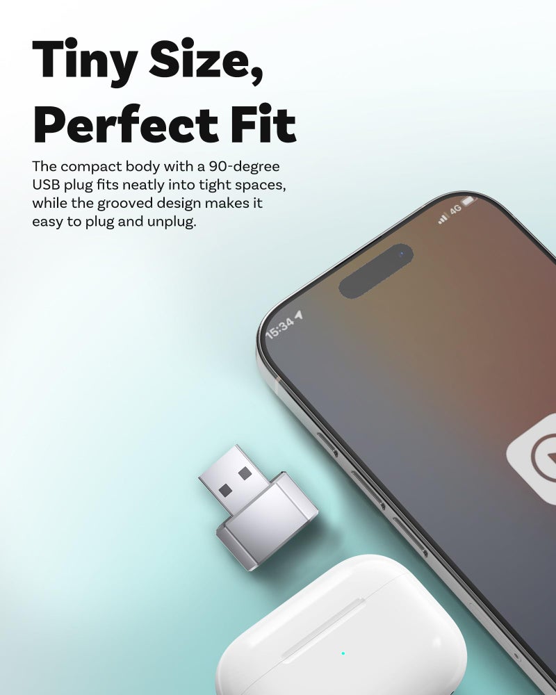 OTTOCAST Mini Cube 3.0 Wireless Carplay Adapter & Android Auto Wireless Adapter Silver (2-in-1) â€“ Plug & Play for iPhone & Samsung/Android Phones, Two Phones Memory, Auto-Reconnect, Stable 5GHz WiFi - Image 3