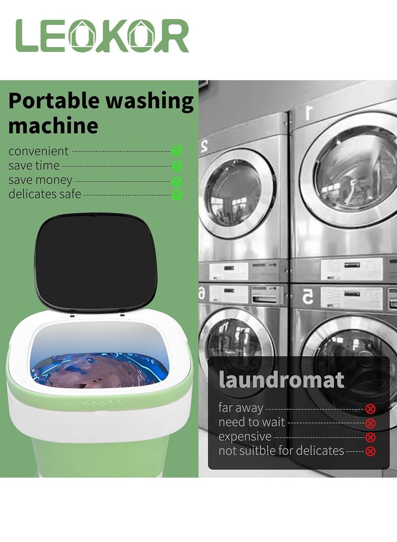 LEOKOR Portable Washing Machine, 12L Large Capacity Foldable Washing Machine with Drain Basket, 3 Modes Timing Cleaning, Deep Cleaning of Socks, Baby Clothes, Towels and Small Items - Image 4