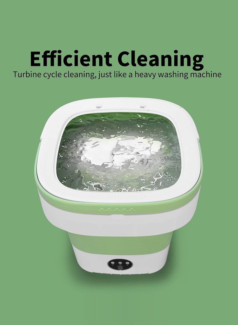 LEOKOR Portable Washing Machine, 12L Large Capacity Foldable Washing Machine with Drain Basket, 3 Modes Timing Cleaning, Deep Cleaning of Socks, Baby Clothes, Towels and Small Items - Image 5