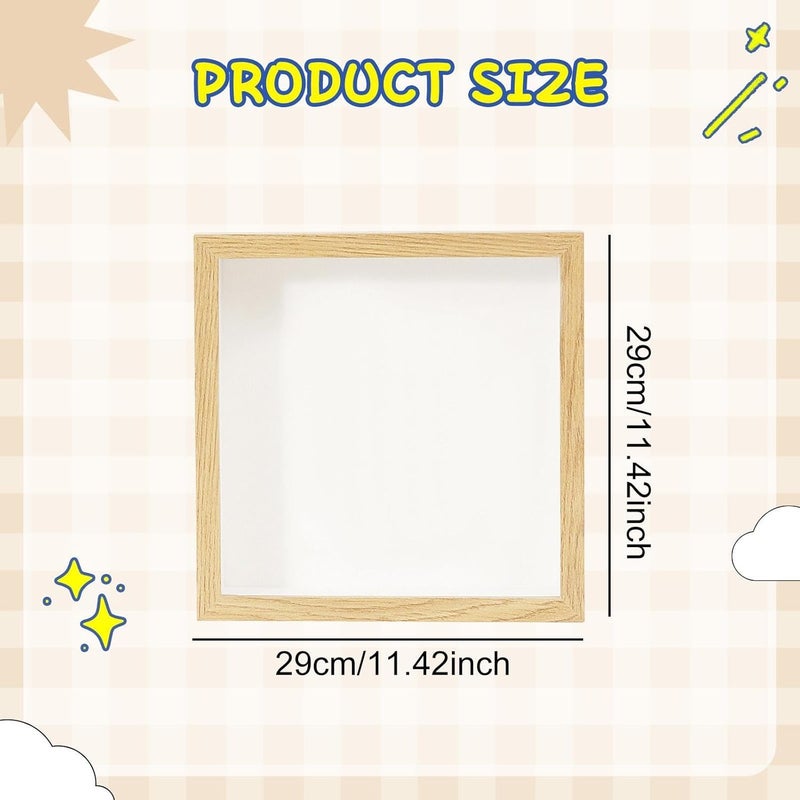 Ticket Display Case Shadow Piggy Bank Memory Display Card Stamps Photo Holder Adventure Archive Box Wood Material Transparent Slot Suitable, 29cm - Image 3