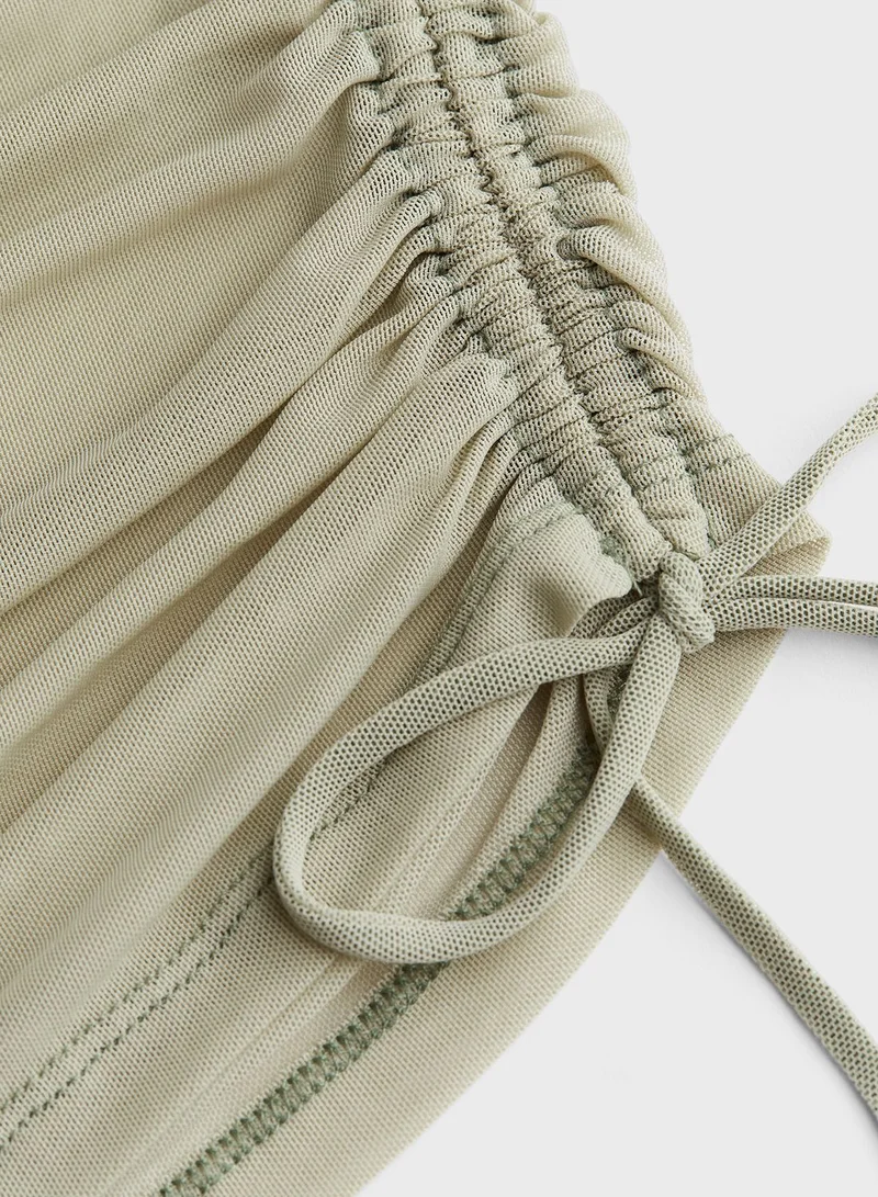 اتش اند ام Drawstring-Detail Mesh Top