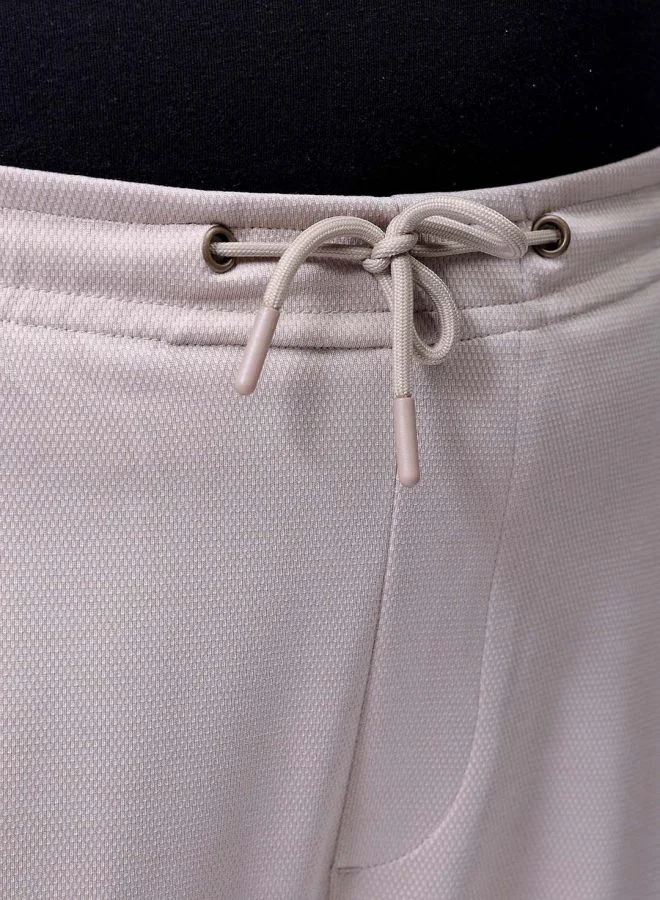 هاردسودا Men Plus Size Relaxed Fit Textured Mid-Rise Stretchable Joggers
