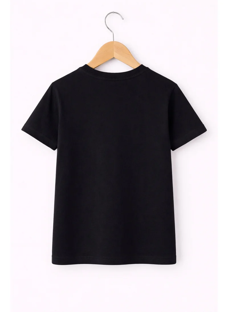 Victor And Jane  Junior Boys Black 'GAMER' Printed T-Shirt (2-9Y) for Men | Best Price UAE