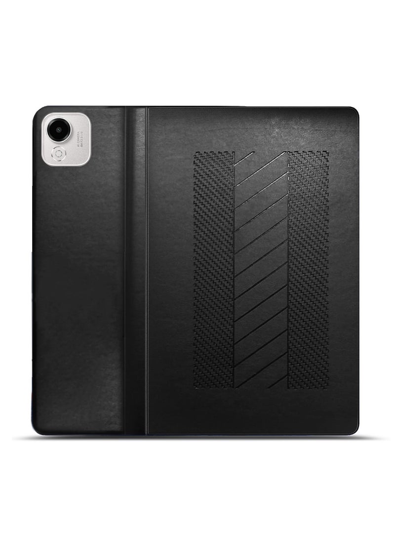 BYTER Honor Pad X9a (11.5 inch) 4G 2025 Classic PU Leather Trifold Stand Flip Case Cover (TCFPSR) - Black - Image 2